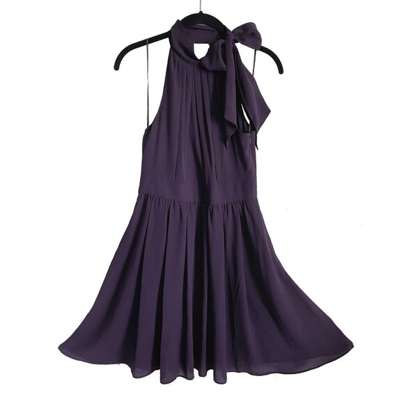 Express mini dress. Size 4. Very dark purple. Lined. Polyester - Picture 1 of 4